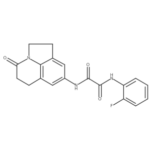 N'-(2-fluorophenyl)-N-{11-oxo-1-azatricyclo[6.3.1.0^{4,12}]dodeca-4(12),5,7-trien-6-yl}ethanediamide结构式