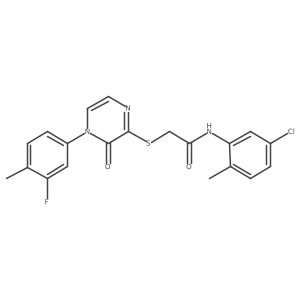 N-(5-chloro-2-methylphenyl)-2-((4-(3-fluoro-4-methylphenyl)-3-oxo-3,4-dihydropyrazin-2-yl)thio)acetamide Structure