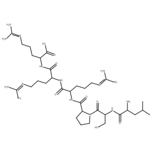 L-Leucyl-L-seryl-L-prolyl-N~5~-(diaminomethylidene)-L-ornithyl-N~5~-(diaminomethylidene)-L-ornithyl-N~5~-(diaminomethylidene)-L-ornithine结构式