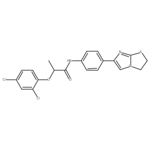 2-(2,4-dichlorophenoxy)-N-(4-(2,3-dihydroimidazo[2,1-b]thiazol-6-yl)phenyl)propanamide Structure