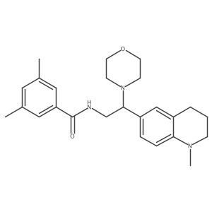 3,5-dimethyl-N-(2-(1-methyl-1,2,3,4-tetrahydroquinolin-6-yl)-2-morpholinoethyl)benzamide结构式