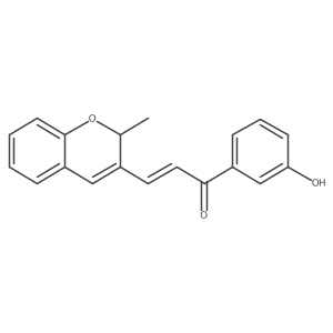 (2E)-1-(3-hydroxyphenyl)-3-(2-methyl-2H-chromen-3-yl)prop-2-en-1-one Structure