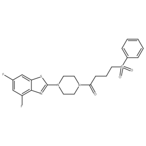1-(4-(4,6-Difluorobenzo[d]thiazol-2-yl)piperazin-1-yl)-4-(phenylsulfonyl)butan-1-one结构式
