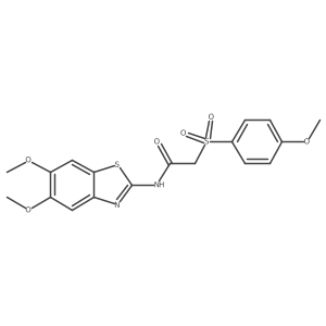 N-(5,6-dimethoxybenzo[d]thiazol-2-yl)-2-((4-methoxyphenyl)sulfonyl)acetamide结构式