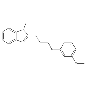 2-{[2-(3-methoxyphenoxy)ethyl]sulfanyl}-1-methyl-1H-benzimidazole Structure