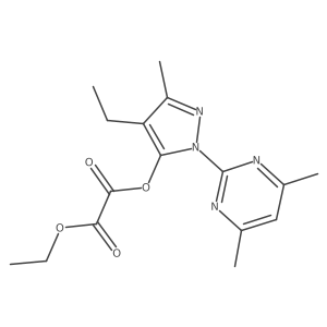 1-(4,6-dimethylpyrimidin-2-yl)-4-ethyl-3-methyl-1H-pyrazol-5-yl ethyl ethanedioate Structure