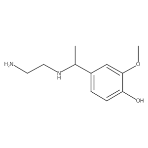 Phenol, 4-[1-[(2-aminoethyl)amino]ethyl]-2-methoxy- Structure