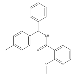 N-[(4-methylphenyl)(phenyl)methyl]-2-(methylsulfanyl)pyridine-3-carboxamide Structure