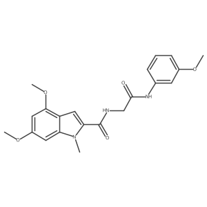 4,6-dimethoxy-N-{2-[(3-methoxyphenyl)amino]-2-oxoethyl}-1-methyl-1H-indole-2-carboxamide Structure