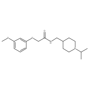 N-((1-isopropylpiperidin-4-yl)methyl)-2-(3-methoxyphenoxy)acetamide结构式