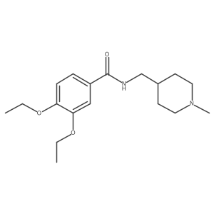 3,4-diethoxy-N-[(1-methylpiperidin-4-yl)methyl]benzamide结构式