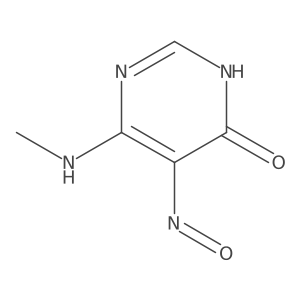 6-(Methylamino)-5-nitroso-4(3H)-pyrimidinone结构式