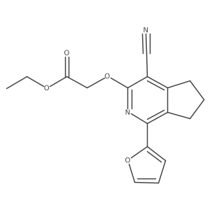 ethyl {[4-cyano-1-(furan-2-yl)-6,7-dihydro-5H-cyclopenta[c]pyridin-3-yl]oxy}acetate Structure