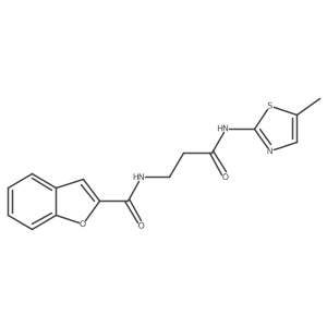 N-{3-[(5-methyl-1,3-thiazol-2-yl)amino]-3-oxopropyl}-1-benzofuran-2-carboxamide Structure