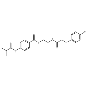 N-[4-({2-[2-(4-chlorophenoxy)acetamido]ethyl}carbamoyl)phenyl]-2-methylpropanamide结构式