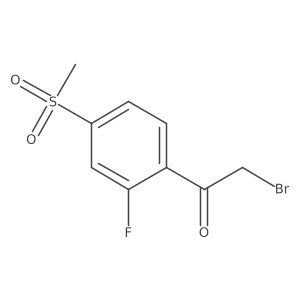 2-Fluoro-4-(methylsulphonyl)phenacyl bromide结构式