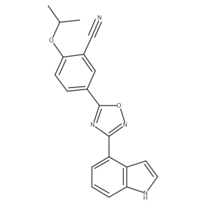 5-[3-(1H-indol-4-yl)-1,2,4-oxadiazol-5-yl]-2-[(1-methylethyl)oxy]benzonitrile结构式
