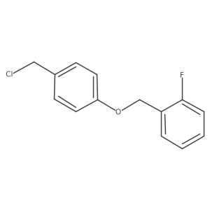 1-((4-(Chloromethyl)phenoxy)methyl)-2-fluorobenzene结构式