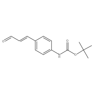 tert-butyl N-[4-(3-oxoprop-1-en-1-yl)phenyl]carbamate结构式