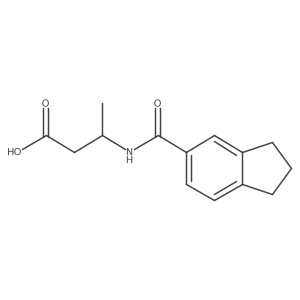 3-(2,3-Dihydro-1h-indene-5-carboxamido)butanoic acid Structure