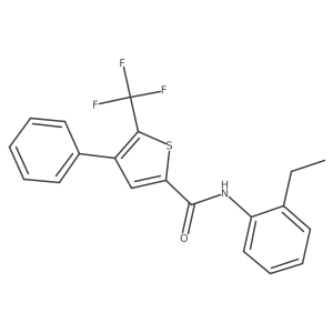 N-(2-Ethylphenyl)-4-phenyl-5-(trifluoromethyl)-2-thiophenecarboxamide结构式
