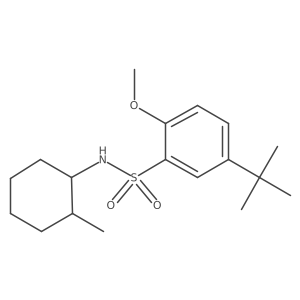 {[5-(Tert-butyl)-2-methoxyphenyl]sulfonyl}(2-methylcyclohexyl)amine结构式