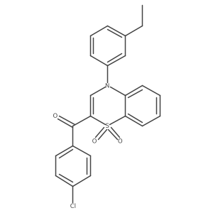 (4-chlorophenyl)[4-(3-ethylphenyl)-1,1-dioxido-4H-1,4-benzothiazin-2-yl]methanone Structure
