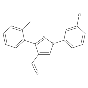 1-(3-Chlorophenyl)-3-(2-methylphenyl)-1H-pyrazole-4-carboxaldehyde结构式
