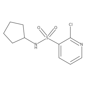 2-chloro-N-cyclopentylpyridine-3-sulfonamide结构式
