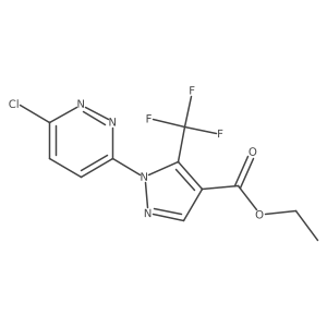 ethyl 1-(6-chloropyridazin-3-yl)-5-(trifluoromethyl)-1H-pyrazole-4-carboxylate结构式