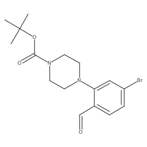 Tert-butyl 4-(5-bromo-2-formylphenyl)piperazine-1-carboxylate结构式