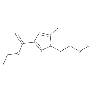 Ethyl 1-(2-methoxyethyl)-5-methyl-1H-pyrazole-3-carboxylate结构式