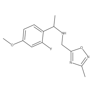N-[1-(2-Fluoro-4-methoxyphenyl)ethyl]-3-methyl-1,2,4-oxadiazole-5-methanamine Structure