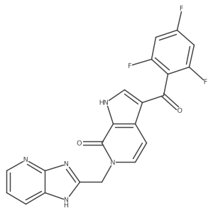 6-(1H-imidazo[4,5-b]pyridin-2-ylmethyl)-3-(2,4,6-trifluorobenzoyl)-1H-pyrrolo[2,3-c]pyridin-7-one Structure