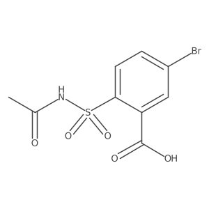 N-acetyl-4-bromo-2-carboxybenzenesulfonamide结构式