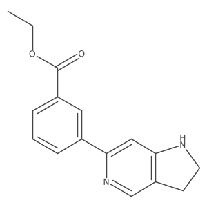 Benzoic acid,3-(2,3-dihydro-1h-pyrrolo[3,2-c]pyridin-6-yl)-,ethyl ester结构式