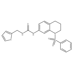 1-(1-(Phenylsulfonyl)-1,2,3,4-tetrahydroquinolin-7-yl)-3-(thiophen-2-ylmethyl)urea Structure