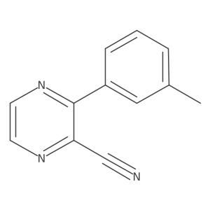 3-m-Tolyl-pyrazine-2-carbonitrile结构式