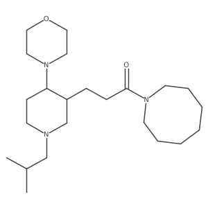 1-(azocan-1-yl)-3-[(3S,4R)-1-(2-methylpropyl)-4-morpholin-4-ylpiperidin-3-yl]propan-1-one Structure