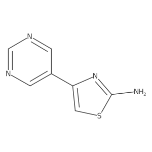 4-(Pyrimidin-5-yl)thiazol-2-amine结构式