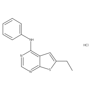 6-ethyl-N-phenylthieno[2,3-d]pyrimidin-4-amine hydrochloride Structure