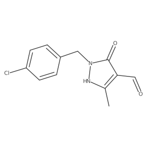 1-[(4-chlorophenyl)methyl]-5-hydroxy-3-methyl-1H-pyrazole-4-carbaldehyde结构式