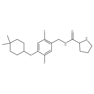 (S)-N-(4-(4,4-dimethylcyclohexyloxy)-2,5-difluorobenzyl)pyrrolidine-2-carboxamide Structure