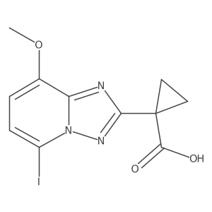 1-(5-Iodo-8-methoxy-[1,2,4]triazolo[1,5-a]pyridin-2-yl)-cyclopropanecarboxylic acid结构式