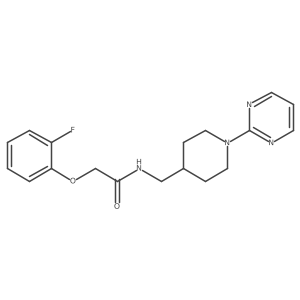 2-(2-fluorophenoxy)-N-((1-(pyrimidin-2-yl)piperidin-4-yl)methyl)acetamide结构式
