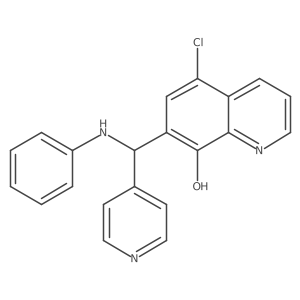 5-Chloro-7-((phenylamino)(pyridin-4-yl)methyl)quinolin-8-ol Structure