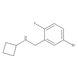 N-[(5-bromo-2-fluorophenyl)methyl]cyclobutanamine Structure