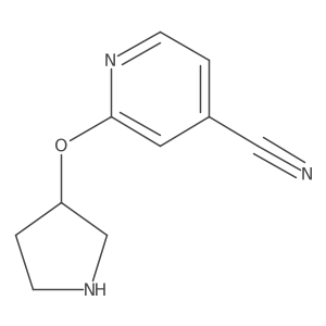 2-(Pyrrolidin-3-yloxy)pyridine-4-carbonitrile结构式