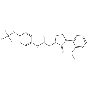 2-[3-(2-methoxyphenyl)-2-oxoimidazolidin-1-yl]-N-[4-(trifluoromethoxy)phenyl]acetamide结构式
