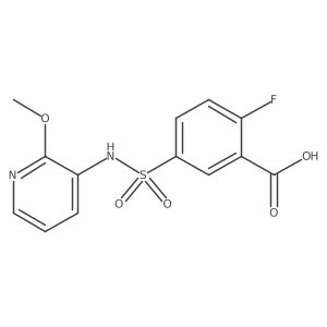 Benzoic acid, 2-fluoro-5-[[(2-methoxy-3-pyridinyl)amino]sulfonyl]-结构式